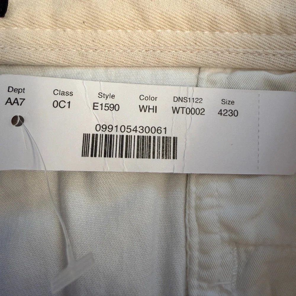 NWT‎ J.Crew Men’s Size 42x30 770 Straight Fit Stretch Chino Pants White